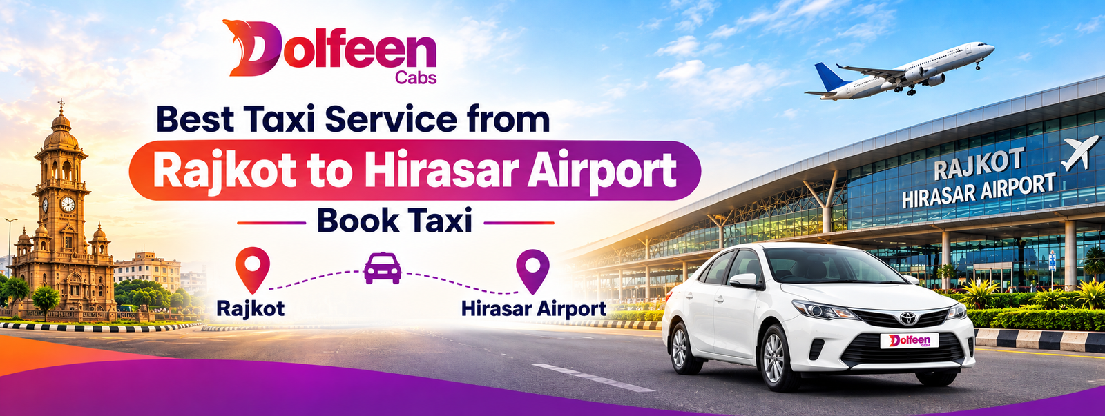 Best Taxi Service from Rajkot to Hirasar Airport – Book Taxi