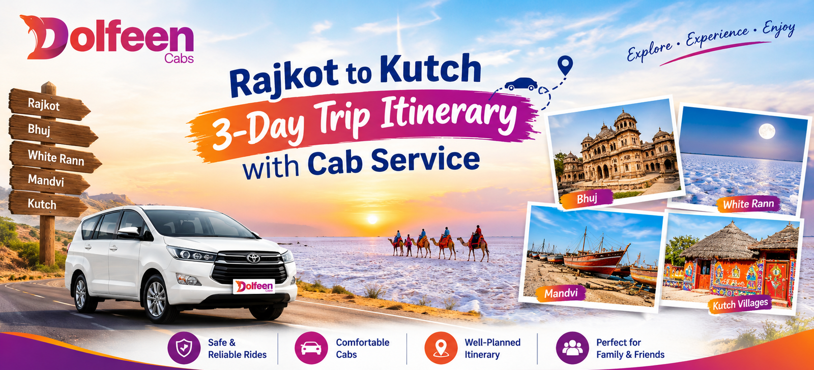 Rajkot to Kutch 3-Day Trip Itinerary with Cab Service